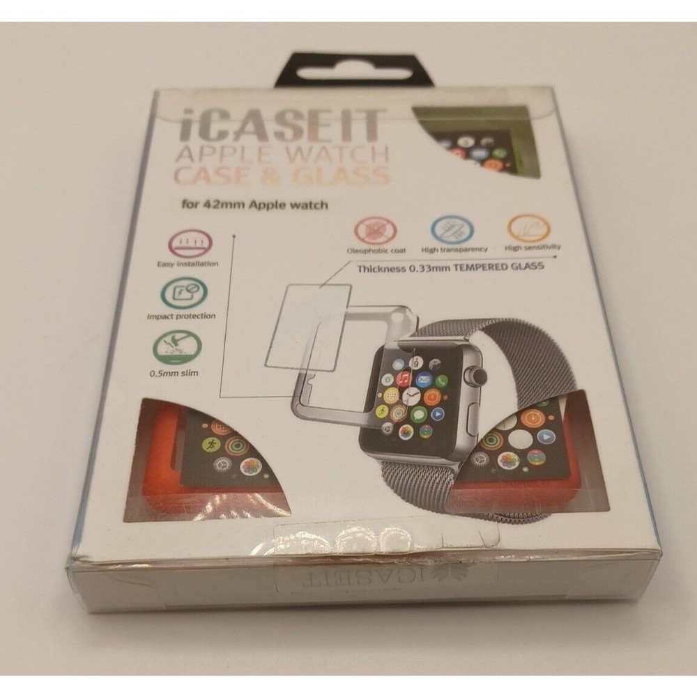 iCASEIT Apple Watch Case Screen Protector 42mm (Pack of 3) - Bumper Case with
